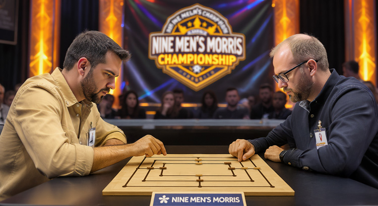 Turnierspieler bei der Spiel Mühle-Meisterschaft – Präzision, Taktik und pure Leidenschaft am Brett Turnierspieler bei der Spiel Mühle-Meisterschaft – Präzision, Taktik und pure Leidenschaft am Brett